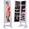 Best Choice Products Jewelry Armoire Cabinet, Full Length Mirror w/ Velvet Storage Interior, Lock